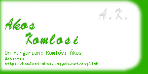 akos komlosi business card